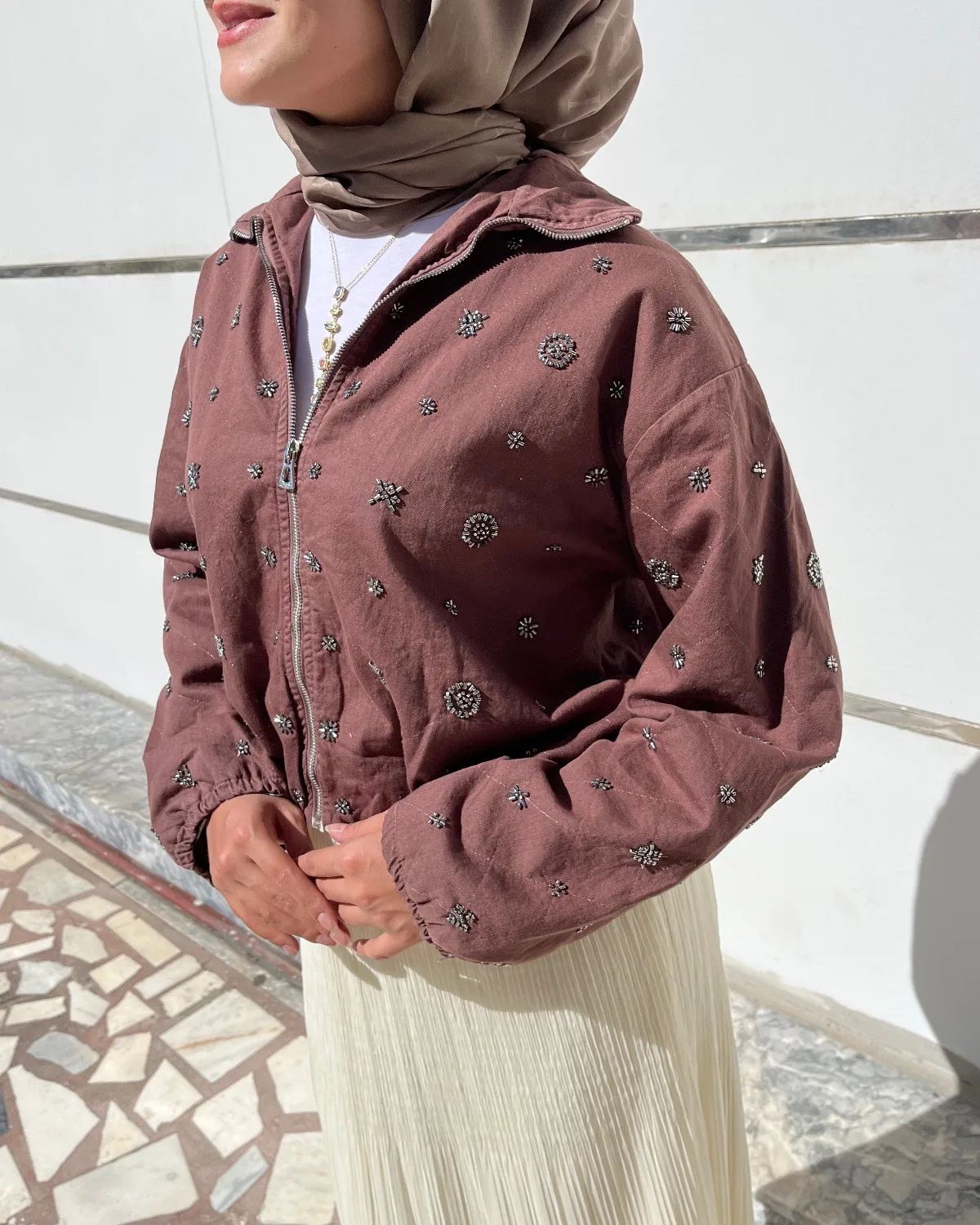 Taş İşlemeli Ceket - 3
