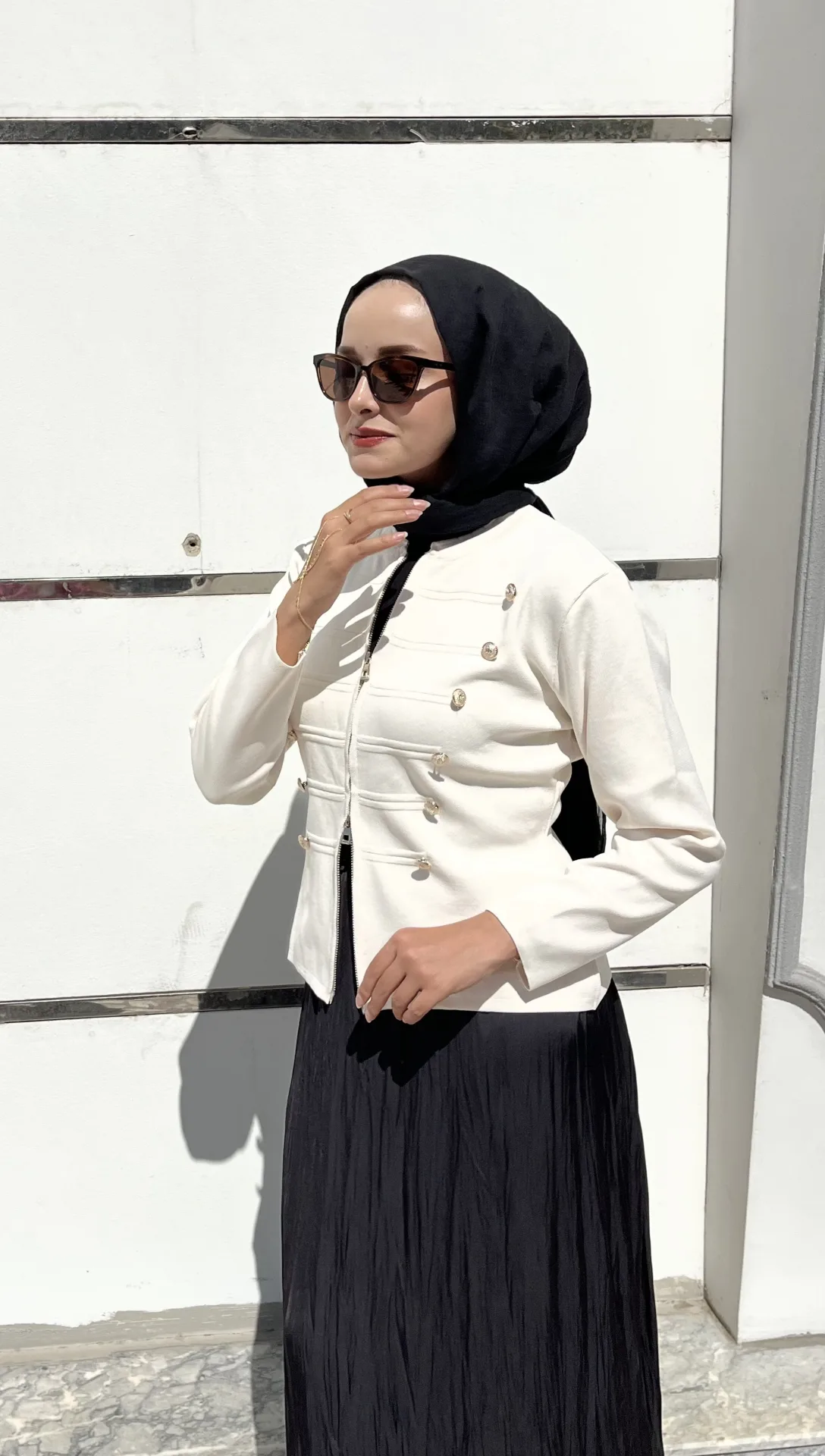 Çift Fermuarlı Hırka - 7